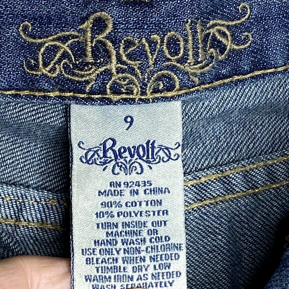 Revolt Daisy Duke Denim Shorts Cut Offs Distressed Size 9 - Picture 4 of 6